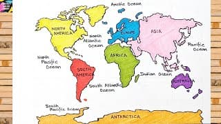 How to Draw a World Map Easily : Step-by-Step Tutorial for Beginners