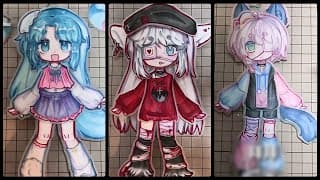 DIY | HOW TO MAKE PAPER DOLLs GACHA CLUB | Draw so easy Anime