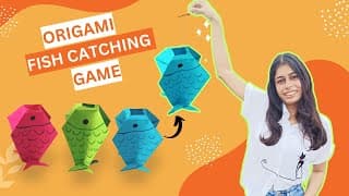 Origami Fish Catching game | How to make a fishing paper toy | @Craftboat