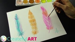 How To Paint Feathers - with watercolors