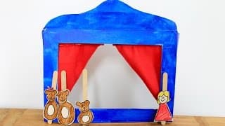Easy craft: How to make a cereal box puppet theatre