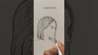How to draw Mouth in side face| Easy Tutorial