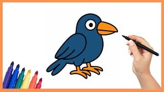 How to Draw a Crow Step by Step Tutorial