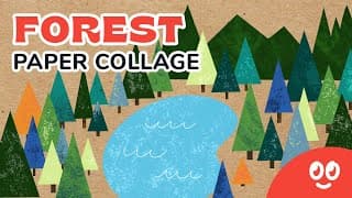 How to Make a Paper Forest Collage - Easy Step-by-Step Tutorial