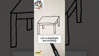 Learn How to Draw a Table - Very Easy Step by Step for Kids! #drawing