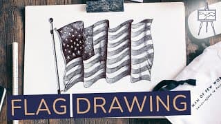 How to Draw the American Flag - Realistic and Easy