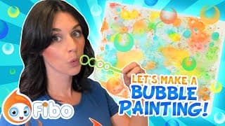 Let's Make A BUBBLE PAINTING! | Process Art for KIDS! | Fibo Art