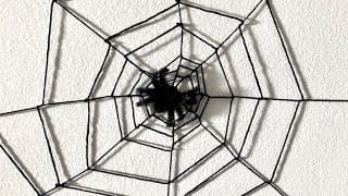 How to make a Spiderweb 🕸 out of yarn