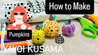 How to Make Model Magic Pumkins EASY - Yayoi Kusama for kids #art #mrschuettesart