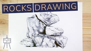 How to Draw Rocks Step by Step #drawingtutorial