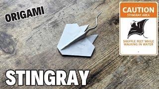 ORIGAMI STINGRAY EASY ORIGAMI TUTORIAL | DIY ORIGAMI STINGRAY STEP BY STEP