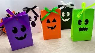 DIY Halloween paper bags | DIY Halloween party favors