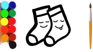 How to Draw Socks Step by Step for Kids | Socks Easy Drawing | Draw Socks for Kids #socks #drawing
