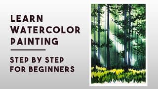 Learn Watercolor Landscape Painting (Step by Step for beginners)