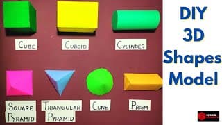 How To Make 3D Shapes Model for School Project | 3D Shapes Maths Project | Geometric Shapes Model