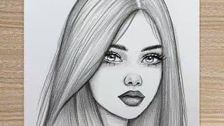 How to Draw a Cute Girl Step by Step | Easy Pencil Sketch Tutorial