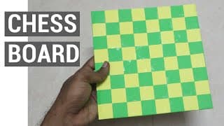How to Make Chess Board with Paper and Cardboard - Chess Board Craft