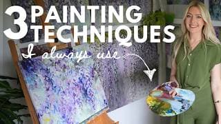 3 Acrylic Painting Techniques for Beginners 🎨 [Add depth & texture to your artwork]