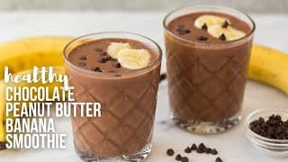 Healthy Chocolate Peanut Butter Smoothie (tastes like a milkshake!) | The Recipe Rebel