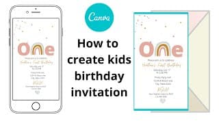 Canva Tutorial #1 : How to make Kids Birthday Invitation | electronic invitation | DIY Invitation