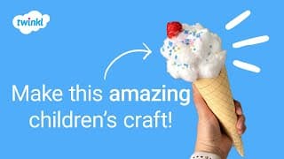 Easy Paper Ice Cream Craft | At Home Summer Crafts for Kids | Twinkl