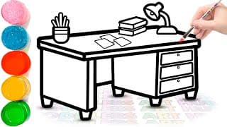 How to Draw Table Step by Step | Learn how to easily draw a desk