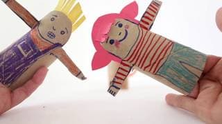 For Kids! Make your own Paper Tube Puppets