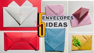 5 Easy DIY Paper Envelopes | Simple Origami Craft Tutorial"