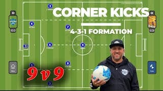 Corner Kick Processes | 4-3-1 Formation | 9v9