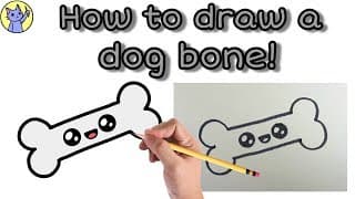 How to draw a cute dog BONE! *SUPER EASY*