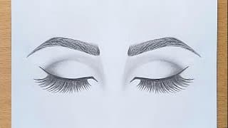 How to draw Closed Eyes for beginners.... step by step