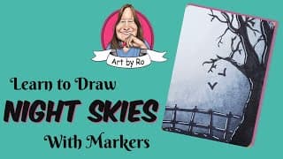 How to Draw a Night Sky with Markers