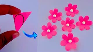 🌸 Easy Paper Flower Making | Step-by-Step Paper Flower Craft Tutorial 🌸