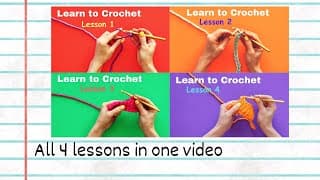 LESSONS 1-4 CROCHET FOR BEGINNERS / CROCHET FOR KIDS / For teachers and students!