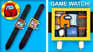 Paper Gaming Watch - AMONG US Crewmate - How to make Among Us Game from Paper