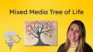 Mixed Media Tree of Life - Fun Drawing and Painting for Kids