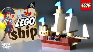 Build a Simple LEGO Pirate Ship (LEGO® Classic 10717) - Easy Kids DIY