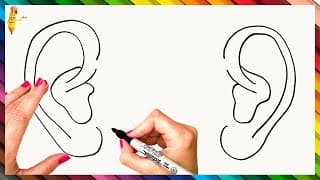 How To Draw Ears Step By Step 👂👂 Ears Drawing Easy