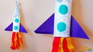 How to make a Rocket from a Paper Roll? | Easy Rocket | Build a Rocket | Rocket Ship Crafts | DIY