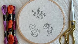 Learn 3 Beautiful Flowers with Simple Stitches | Beginner Embroidery Guide