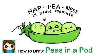How to Draw Peas in a Pod ❤️ Cute Pun Art #1