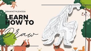 HOW TO DRAW A PRAYING MANTIS - KIDS VERSION | STEP BY STEP BASICS EASY DRAWING | PENCIL SKETCH