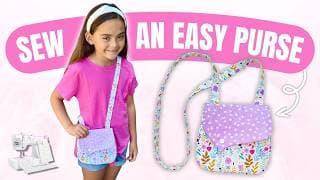 Sew a Cute Girls Purse in ONLY 13 Minutes! | Easy Sewing Project for Beginners (+ Printable Pattern)