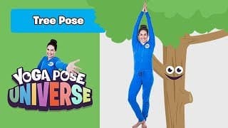Tree Pose | The Cosmic Kids Yoga Pose Universe! | Kids Workout