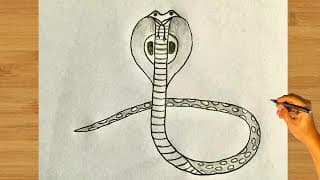 How to draw snake easy 👍| Snake drawing easy| Snake pencil sketch | simple snake drawing|Cobra