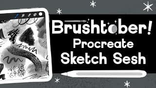 Brushtober Sketch Sesh! Explore Procreate 5.4 NEW brushes // Making Art Everyday