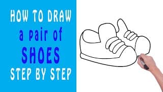 How to draw a pair of Shoes Step by step - a pair of Shoes Easy Drawing for children