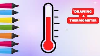 How to Draw a Thermometer Step by Step | Easy Drawing Tutorial from Leo Draws