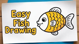 Simple Fish Drawing Tutorial | Easy for Kids & Beginners