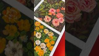 6 Simple Flower Painting with Gouache / Rosé Painting Series / Painting for Beginner Step by Step